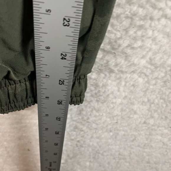 Athleta Jogger Pants Women's 12 Green Camouflage Brooklyn‎ Textured Lined 7872 - Picture 4 of 9
